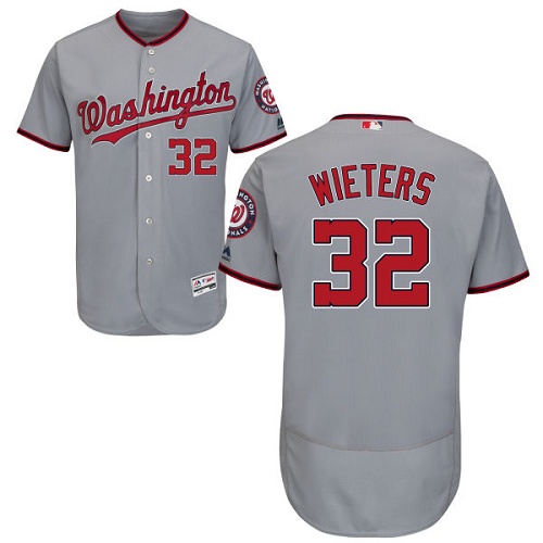 Nationals #32 Matt Wieters Grey Flexbase Authentic Collection Stitched MLB Jersey